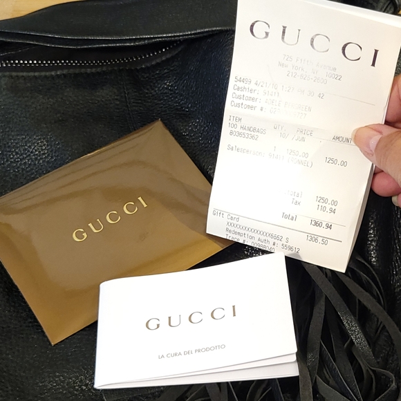 RARE Gucci Leather Bag with Bamboo and leather tassel detailing - Picture 14 of 16